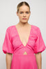 Thea Balloon Sleeve Dress - Hot Pink