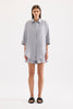 Linen Longline Shirt Storm