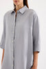 Linen Longline Shirt Storm