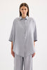 Linen Longline Shirt Storm