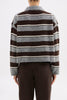 Maia Rugby Knit Charcoal Stripe