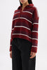 Maia Rugby Knit Mulberry Stripe