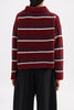 Maia Rugby Knit Mulberry Stripe
