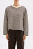 Organic Stripe LS Tee Espresso