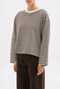 Organic Stripe LS Tee Espresso