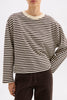 Organic Stripe LS Tee Espresso