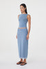 Eden Reverse Skirt Pale Blue & Espresso