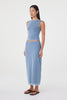 Eden Reversible Top - Pale Blue & Espresso