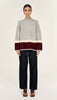Elva Grey Raglan Heavy Knit Jumper