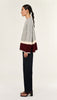 Elva Grey Raglan Heavy Knit Jumper