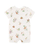 ORGANIC AUSTRALIANA PRINT SS ZIP ROMPER