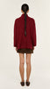 Sabine Burgundy Roll Neck Over sized Knit Jumper