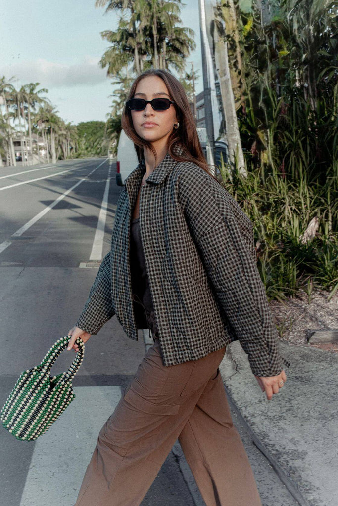 Matteo Jacket Espresso Check