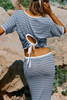 Knit Tie Tee - Blue Pin Stripe