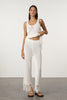 White Crochet Knit Pant