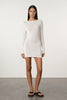 Crochet Lattice Knit Mini Dress - White