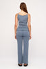 Textured Knit Tank Denim Blue