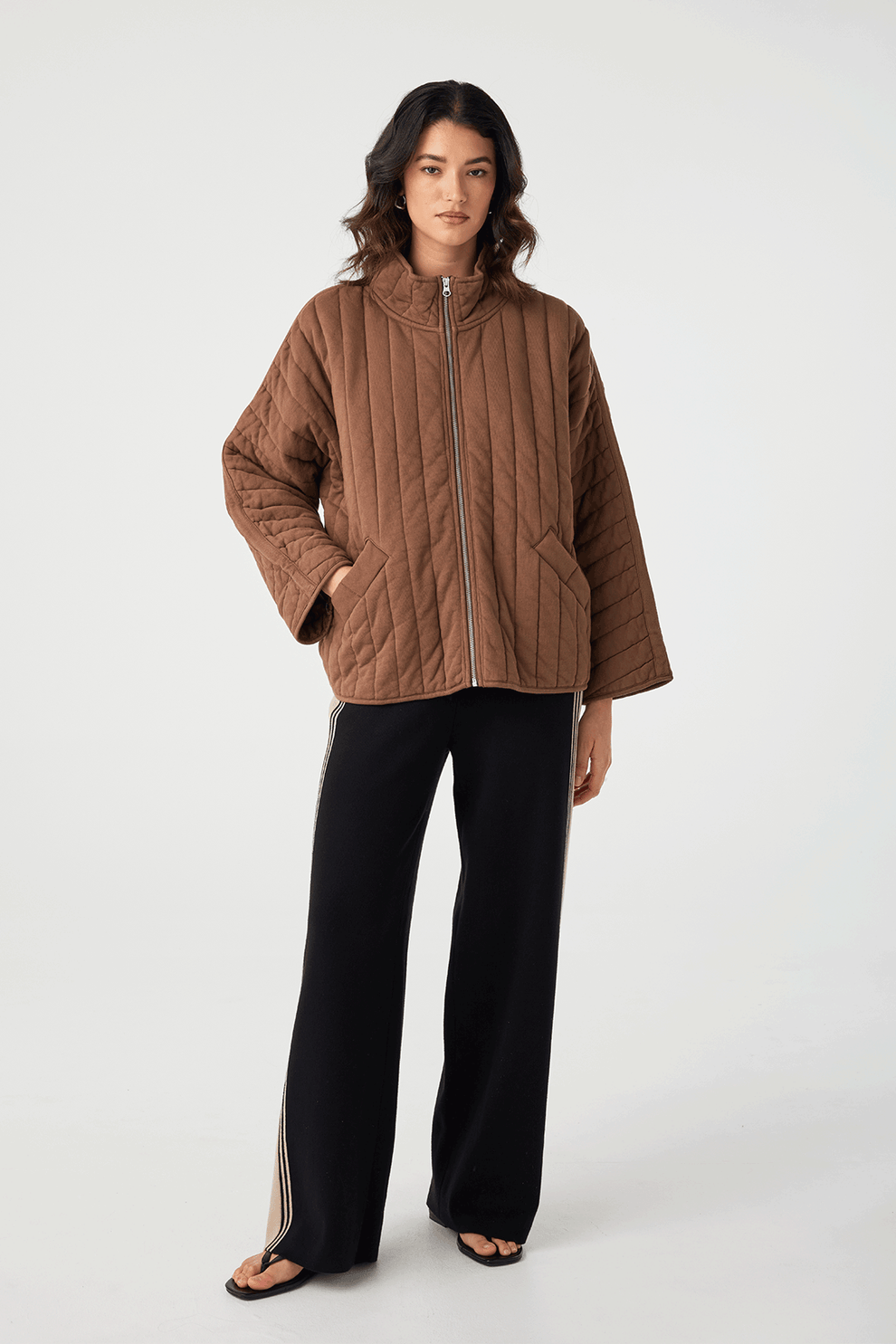 Tessa Quilted Jacket - Chocolate