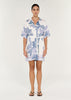 Elody Mini Shirtdress in Blue Floral