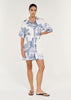 Elody Mini Shirtdress in Blue Floral