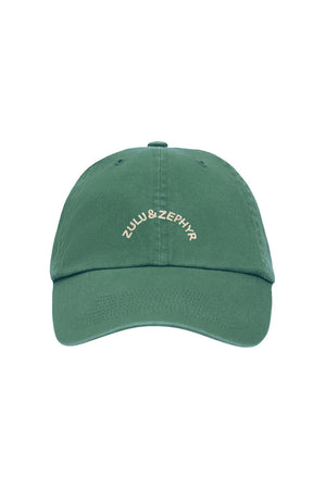 Zulu & Zephyr Arch Logo Canvas Cap Tallow Green