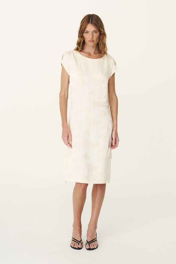 Carla Jacquard Dress Ivory