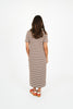 Voyage Striped Dress - Brown
