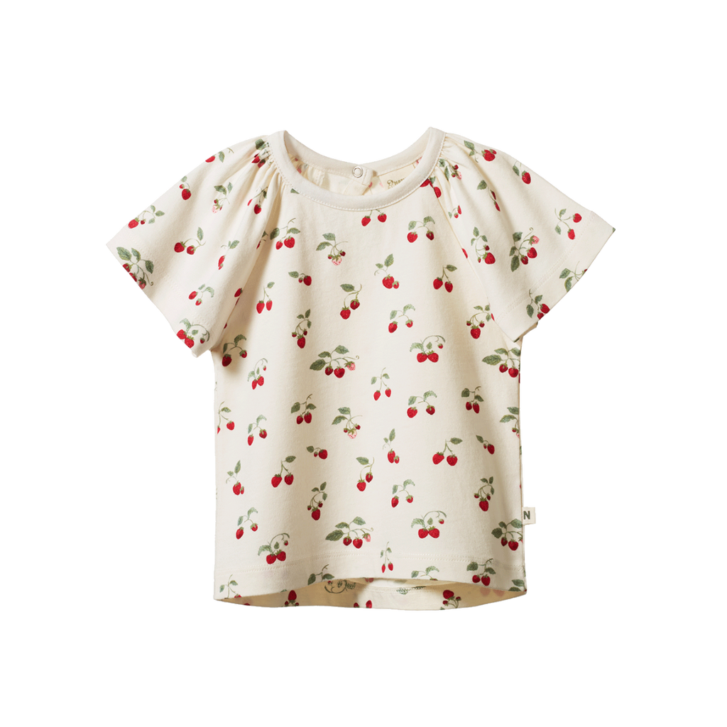 Faye Tee Strawberry Blush Print