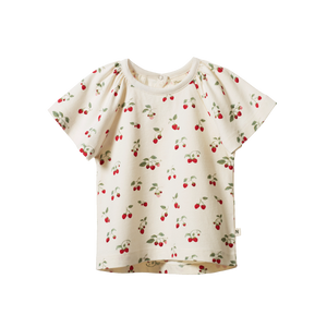 Faye Tee Strawberry Blush Print