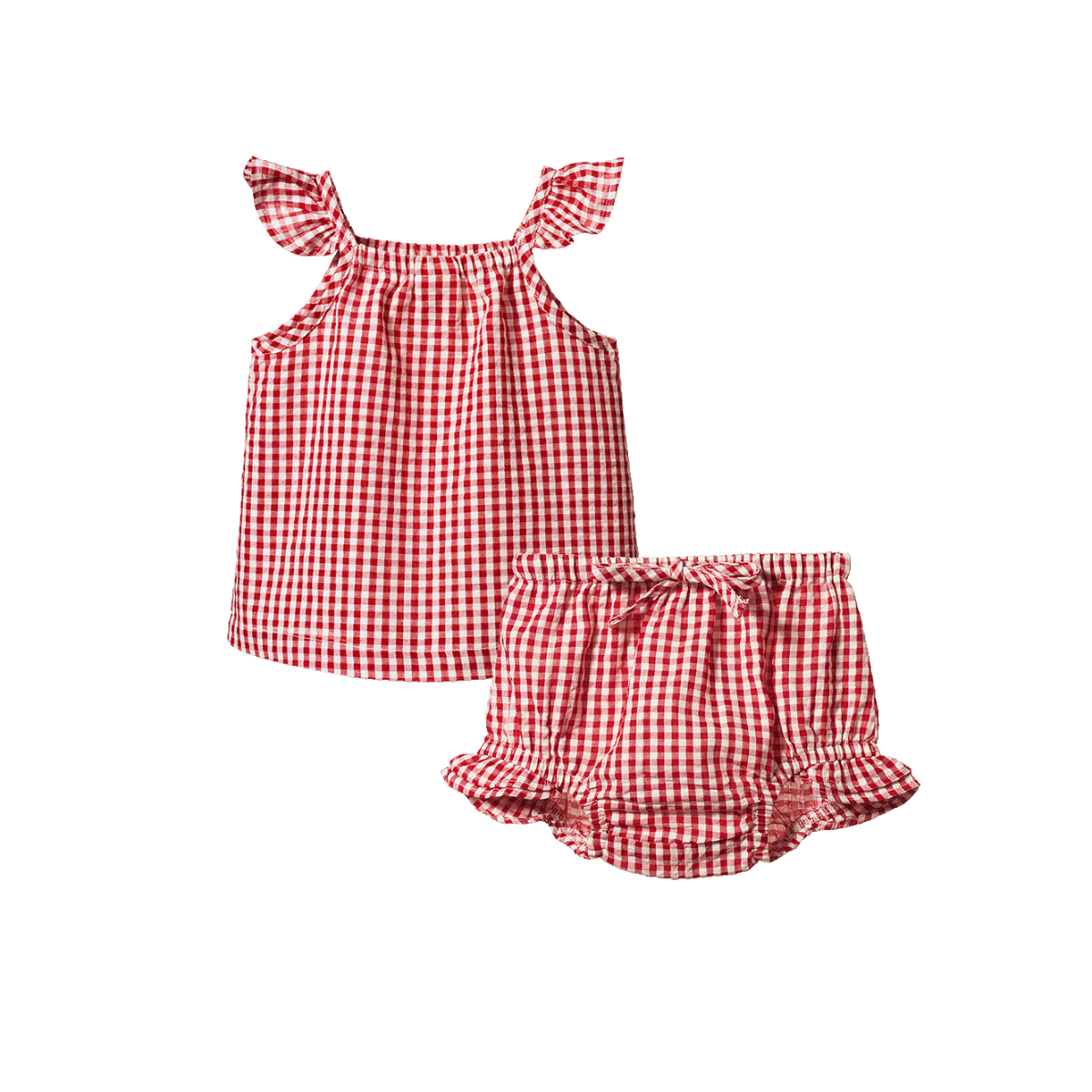 Petal Set Gingham Red
