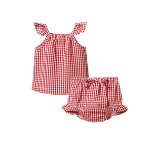 Petal Set Gingham Red