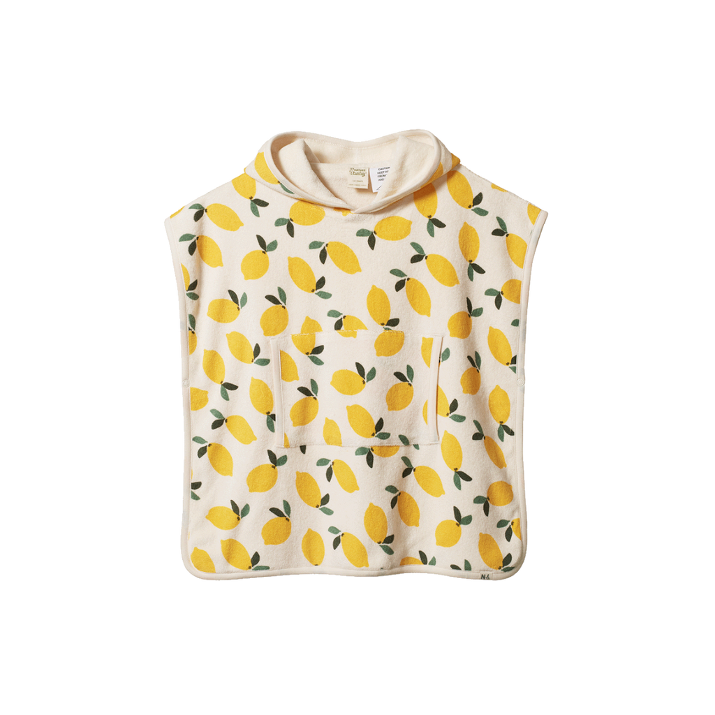 Poncho Towel Lemon Print