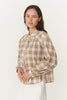 Cora Long Sleeve Blouse Fawn Plaid