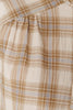 Cora Long Sleeve Blouse Fawn Plaid
