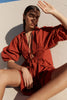 Eden Organic Mini Dress - Burgundy