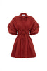 Eden Organic Mini Dress - Burgundy