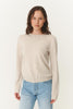 Emaline Stud Merino Knit Top Oat