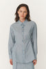 Frankie Tie Shirt Dusty Blue