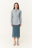 Frankie Tie Shirt Dusty Blue