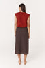 Frannie Midi Skirt Cacao Spot