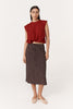 Frannie Midi Skirt Cacao Spot