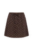 Frannie Silk Mini Skirt - Cacao Spot