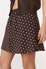 Frannie Silk Mini Skirt - Cacao Spot