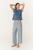 Gabe Lounge Pants Dusty Blue Stripe