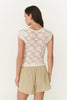 Galo Sunflower Lace Tee - Creme