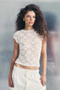 Galo Sunflower Lace Tee - Creme