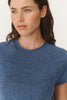 Poet Linen Top Blue Marle