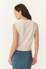 Quinn Merino Knit Vest in Oat