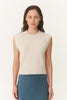 Quinn Merino Knit Vest in Oat