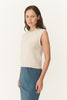 Quinn Merino Knit Vest in Oat